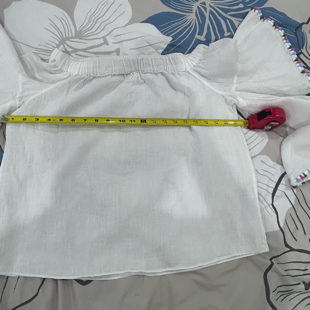 💰PRICE ⬇️ 
ZARA WOMAN • White linen Large Sleeve Blouse • sz Large - Picture 6 of 11